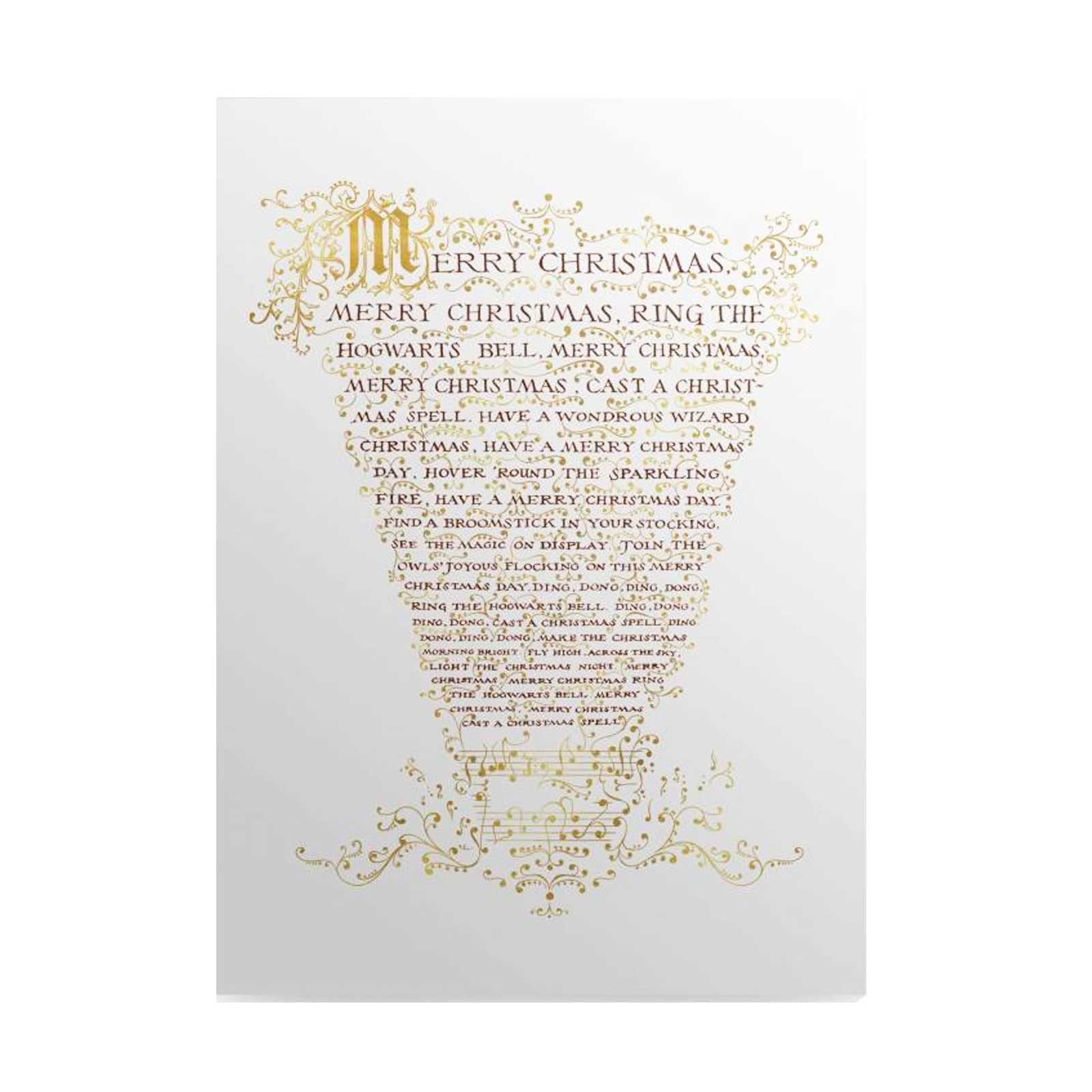 Hogwarts Christmas Carol Foiled Notecard