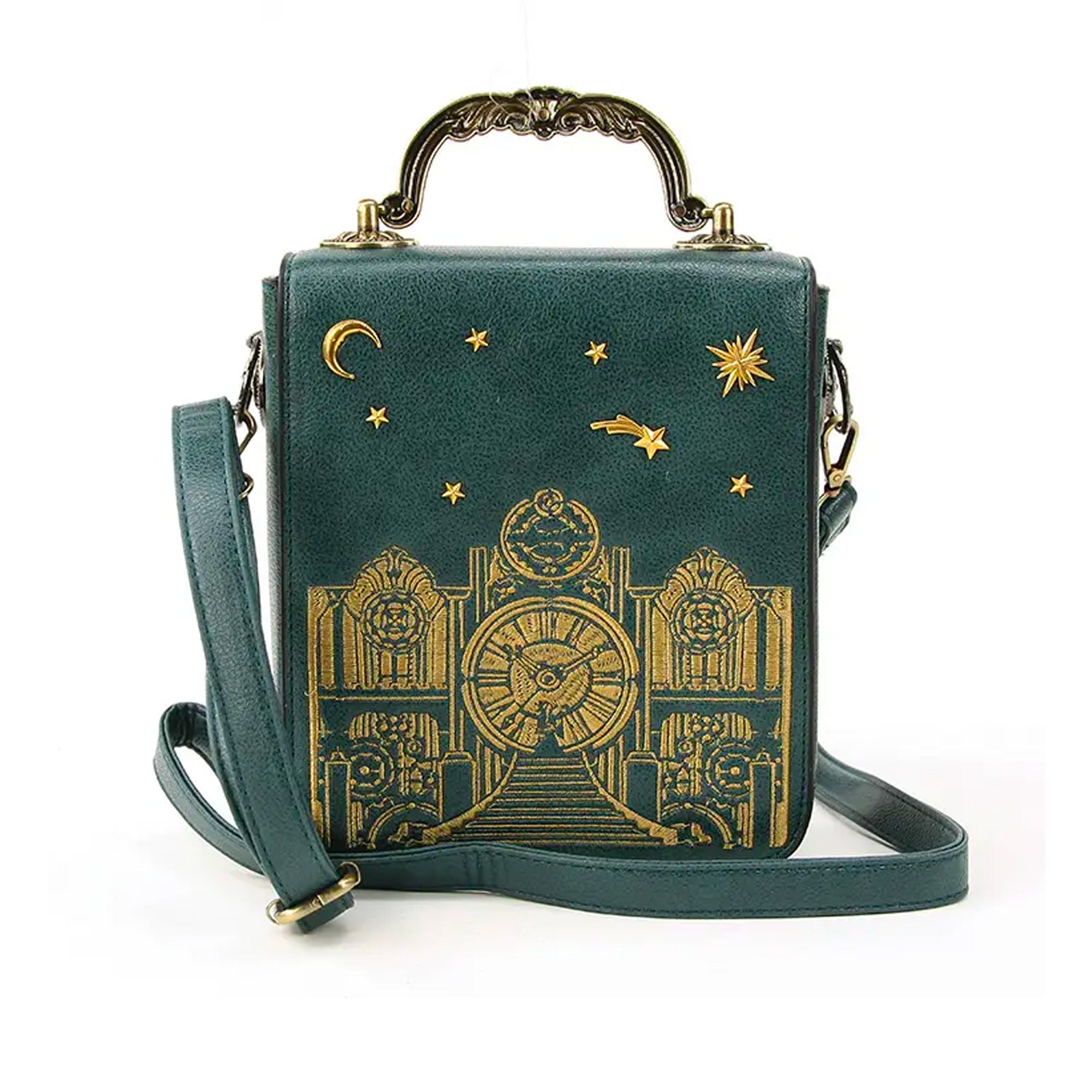 Vintage Clock Rectangular Shoulder Bag