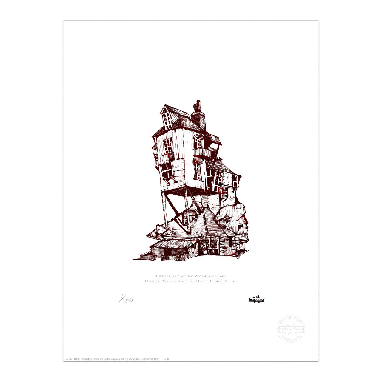 The Burrow - Detail from The Weasley Family Clock Limited Edition Art Print