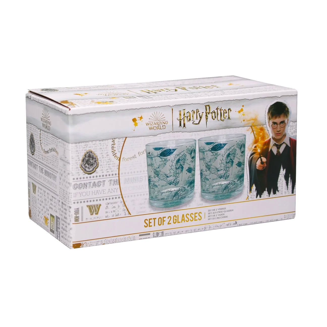 Diagon Alley Glasses, set of 2