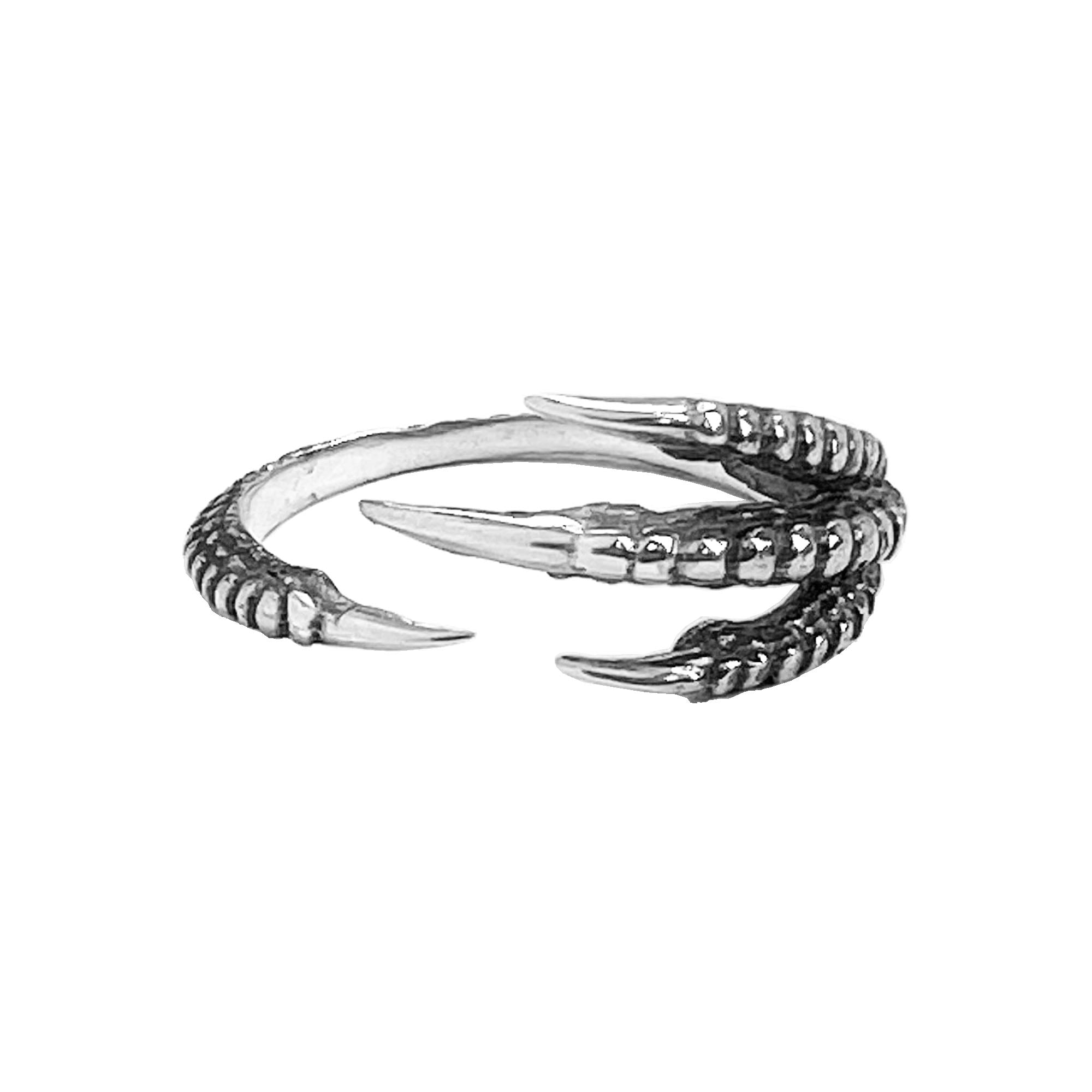 Sterling Silver Bird Claw Adjustable Ring