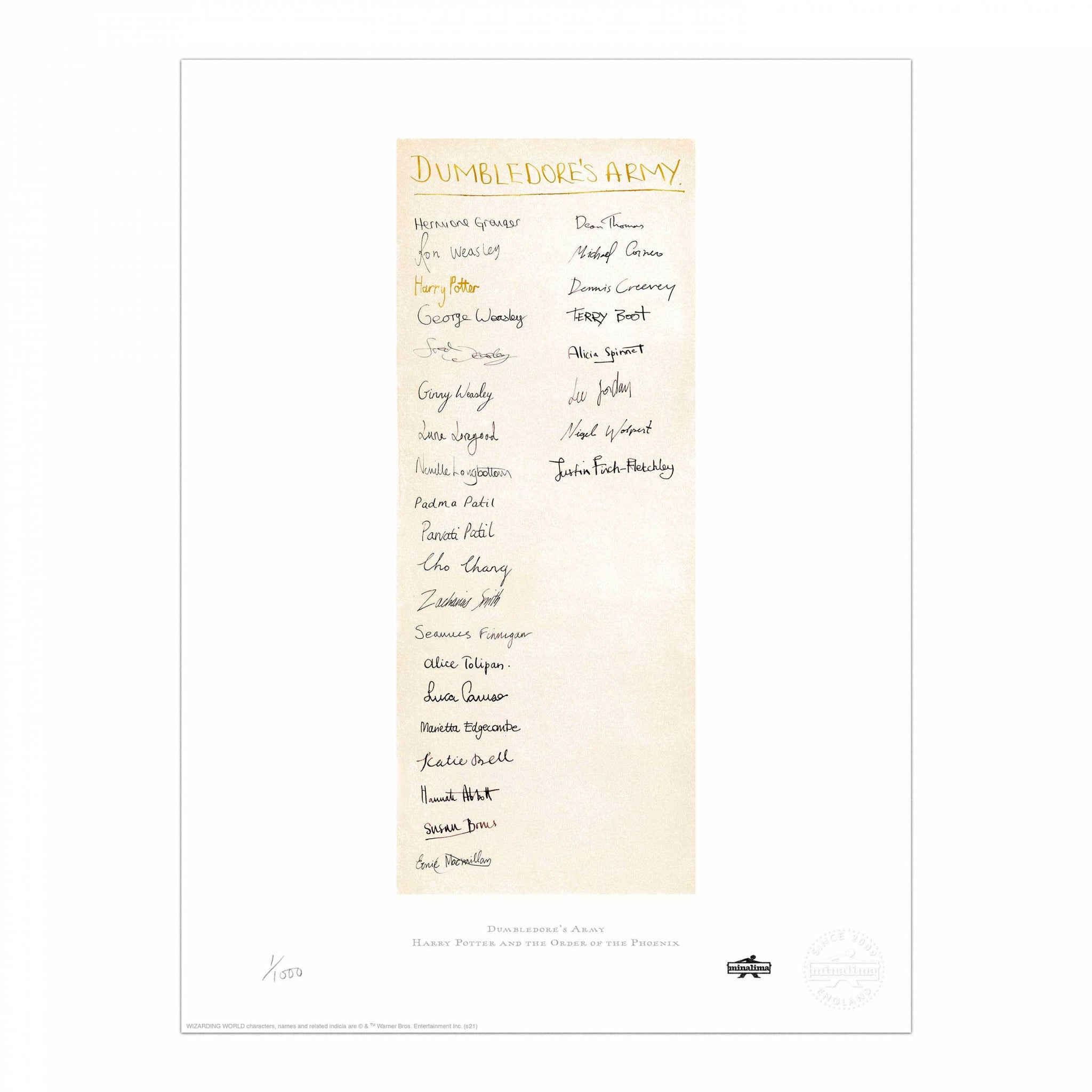 Dumbledore's Army Limited Edition Art Print
