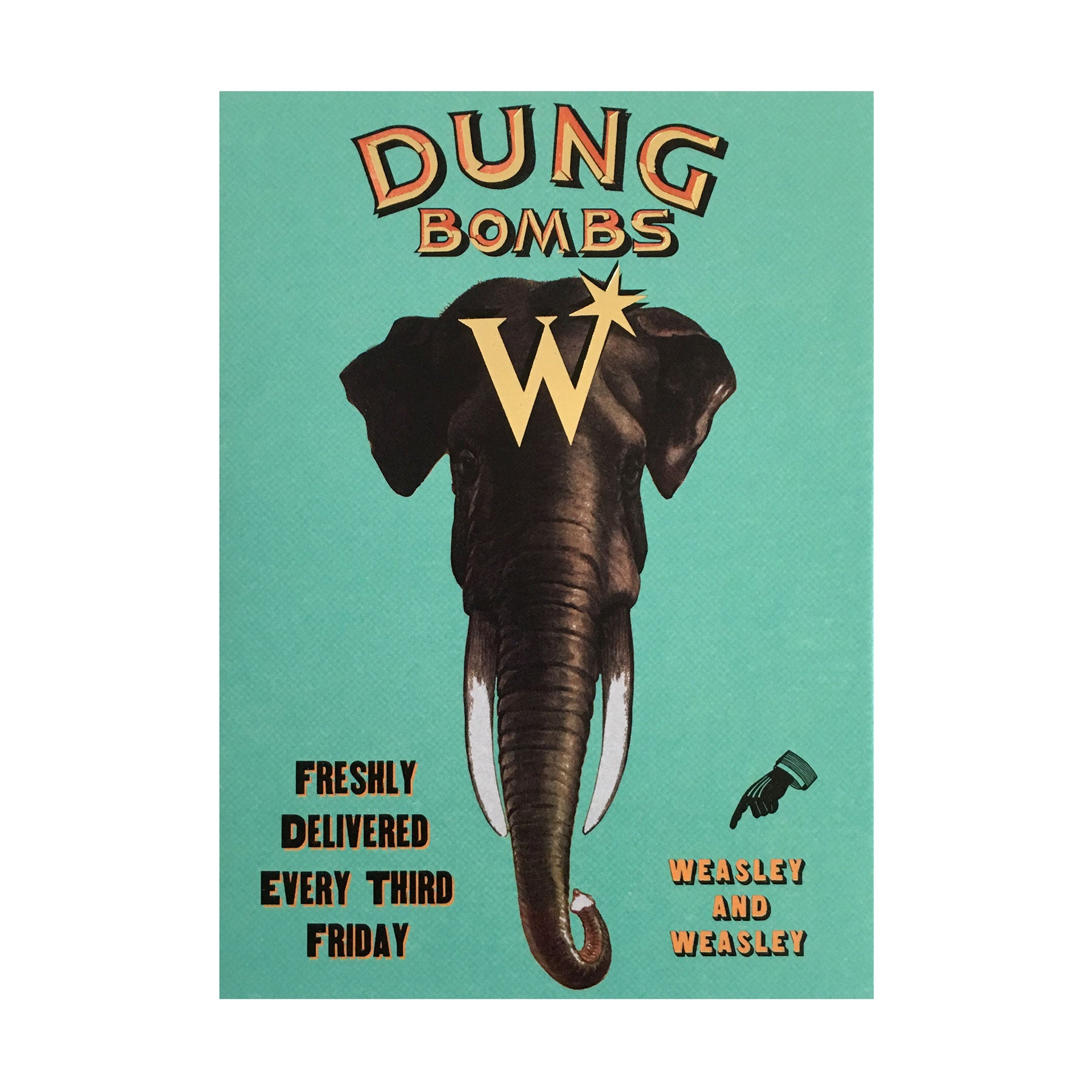 Dung Bombs Foiled Notecard