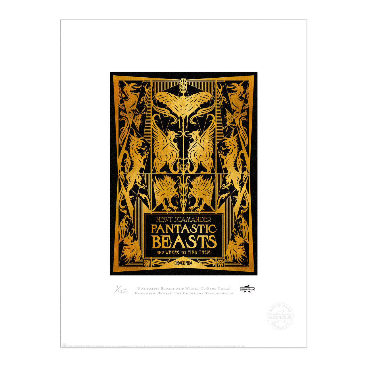 "Fantastic Beasts and Where to Find Them" Book Cover Limited Edition Art Print