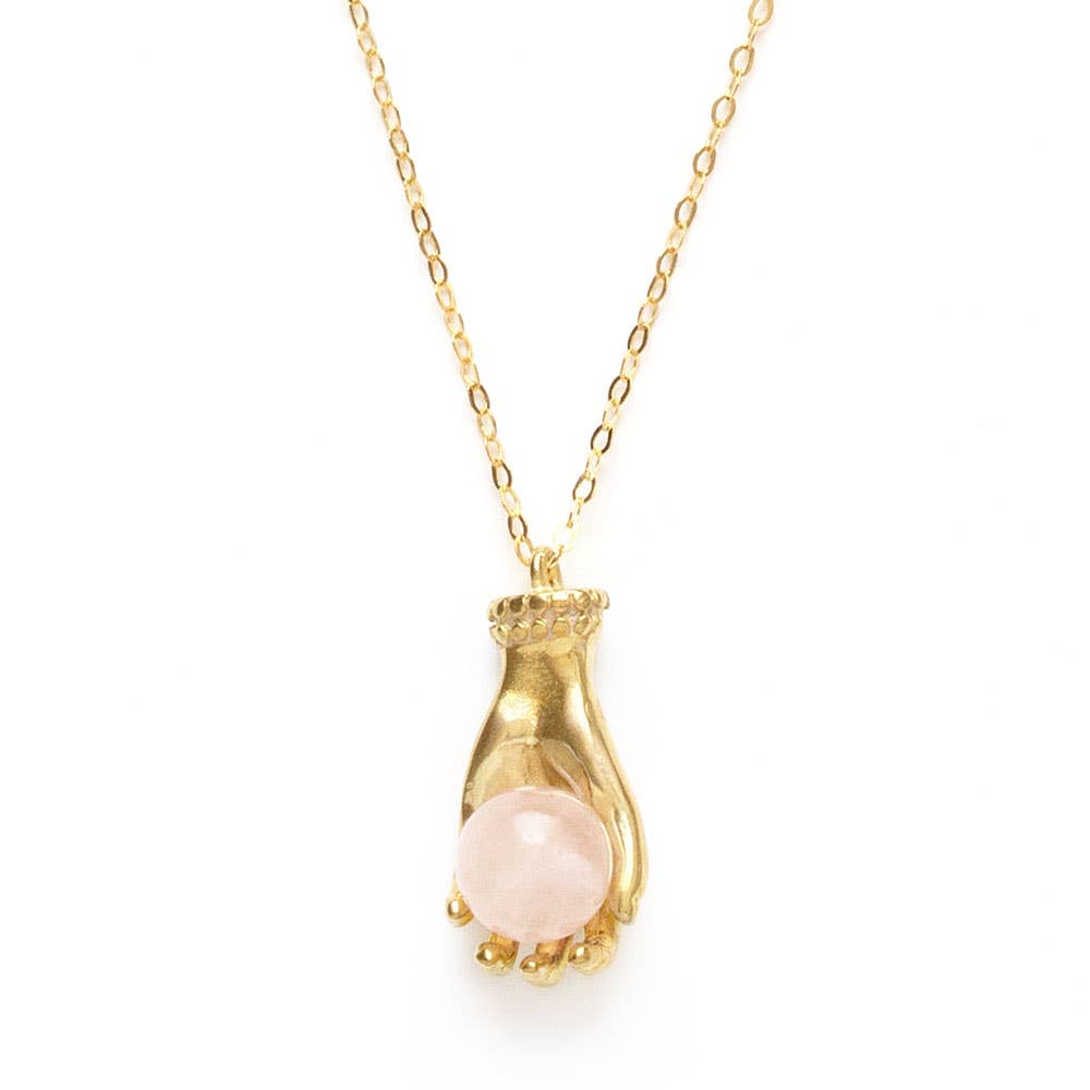 Rose Quartz Fortune Teller Necklace