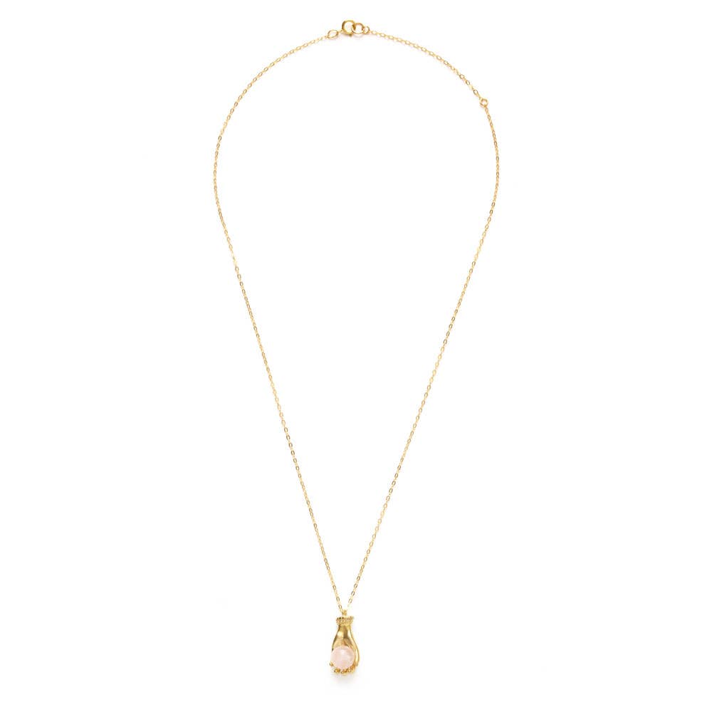 Rose Quartz Fortune Teller Necklace