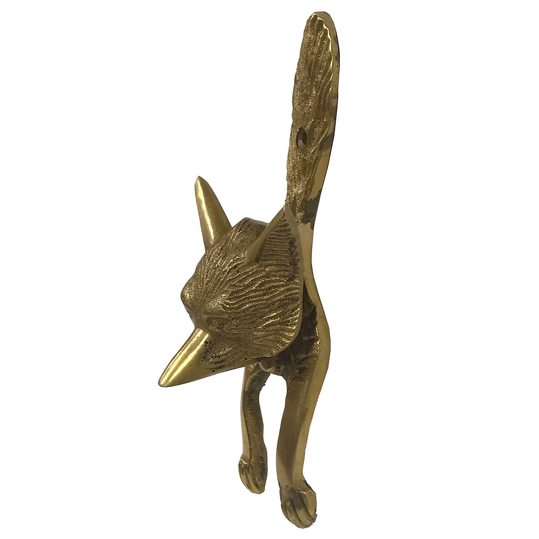 Antiqued Brass Fox Door Knocker