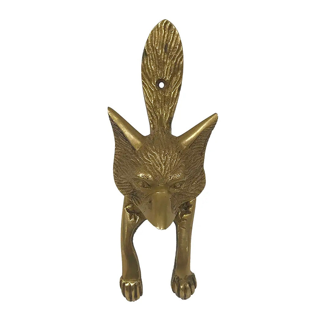 Antiqued Brass Fox Door Knocker