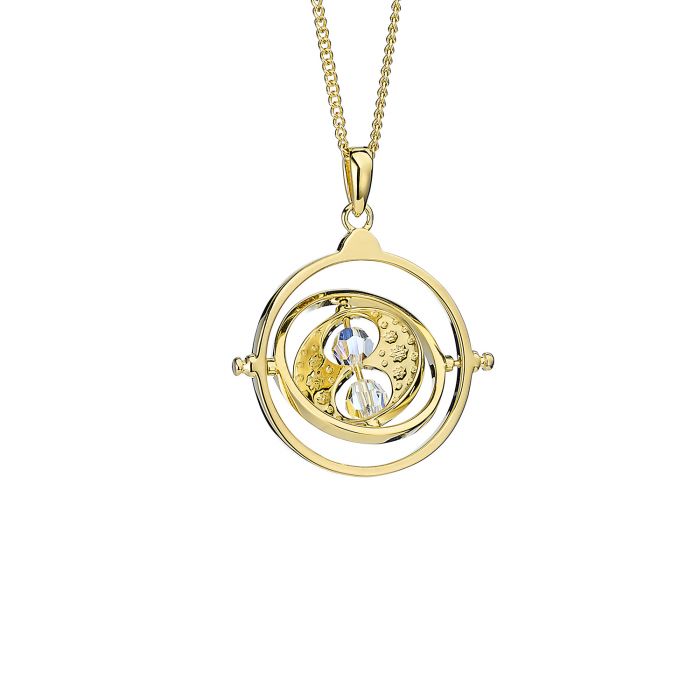 Gold Plated Crystal Time-Turner Necklace