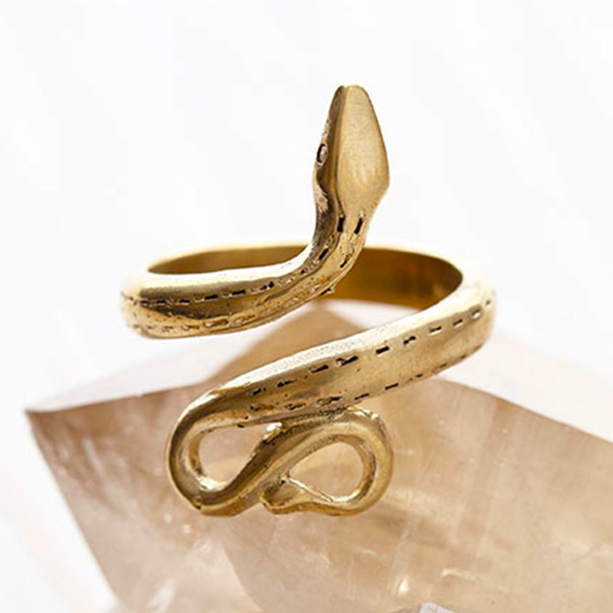 Adjustable Golden Serpent Ring