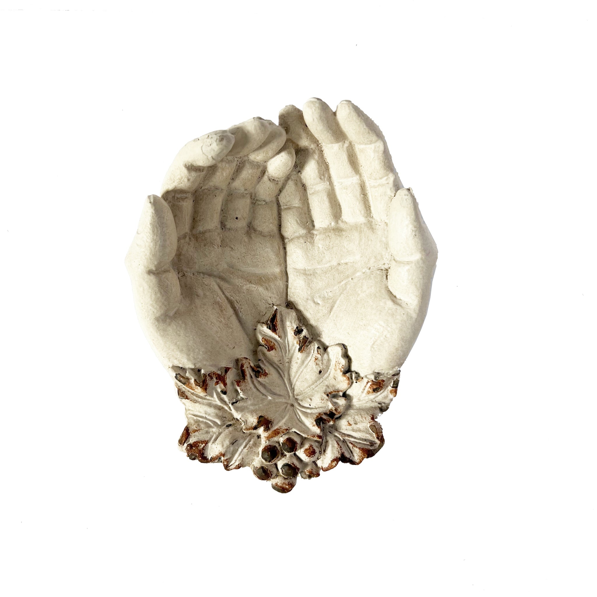 Antiqued Holding Hands Tray