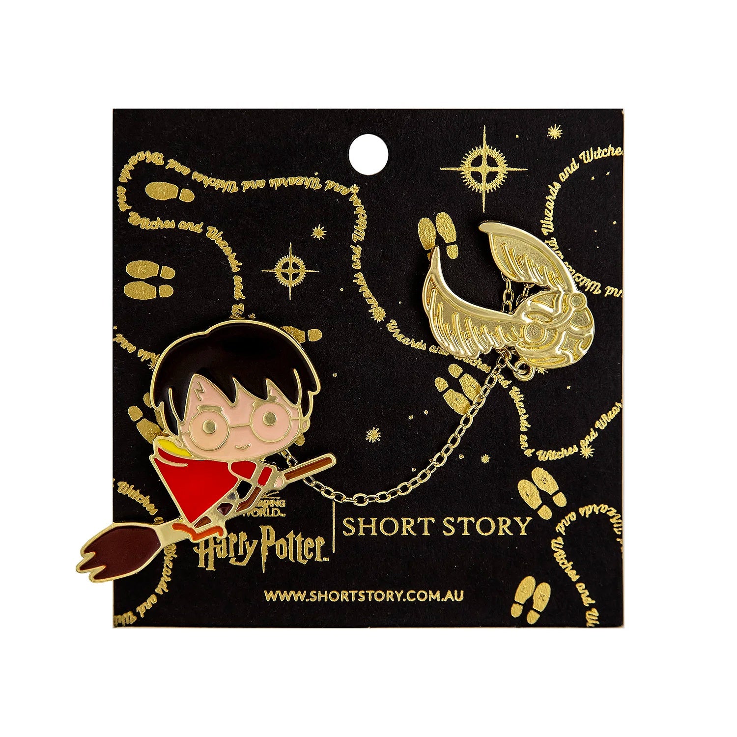 Harry Potter & Golden Snitch Enamel Pin