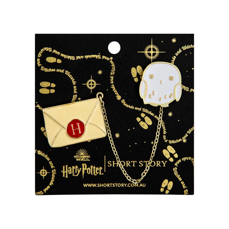 Hogwarts Letter & Hedwig Enamel Pin