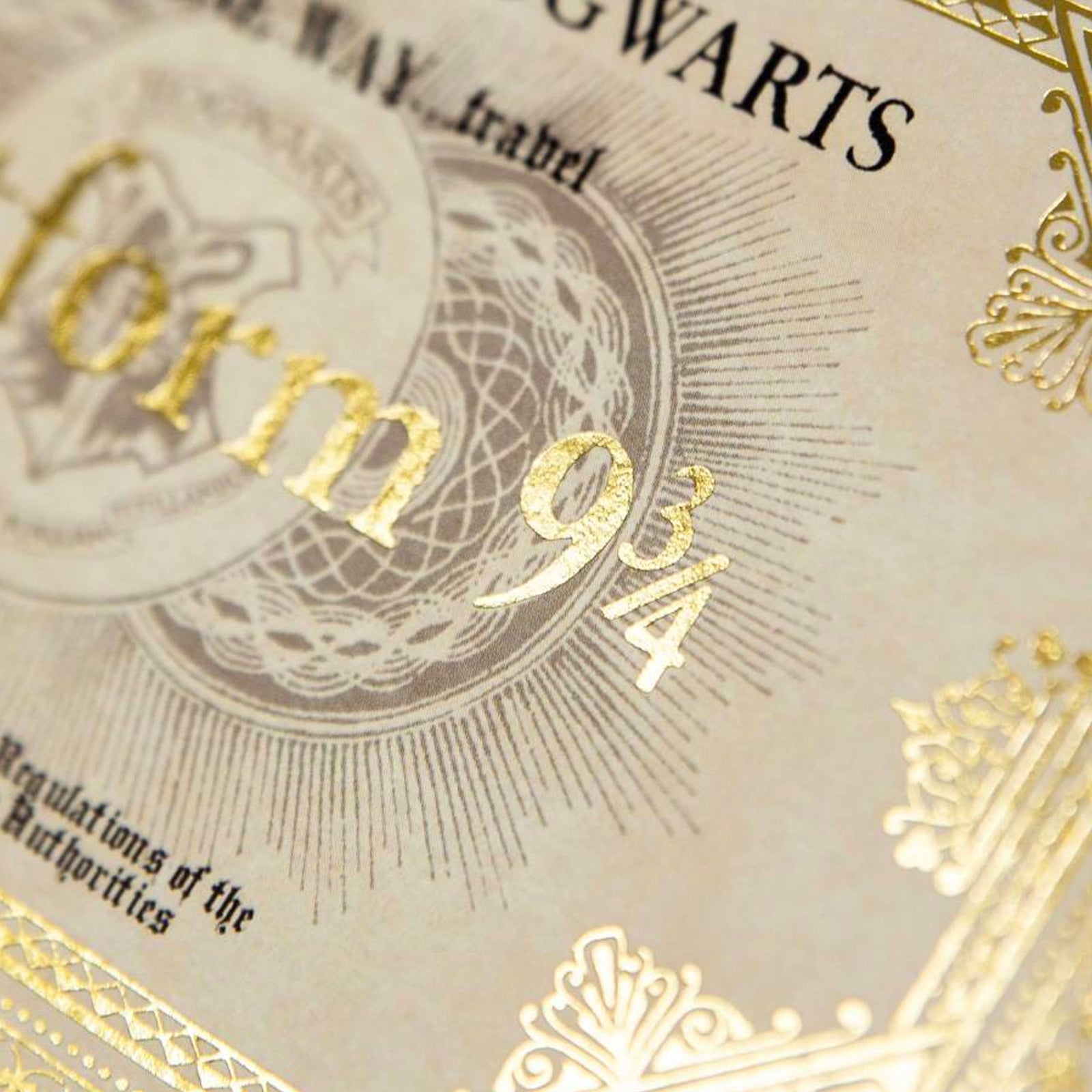 Hogwarts Express Ticket  Foiled Notecard