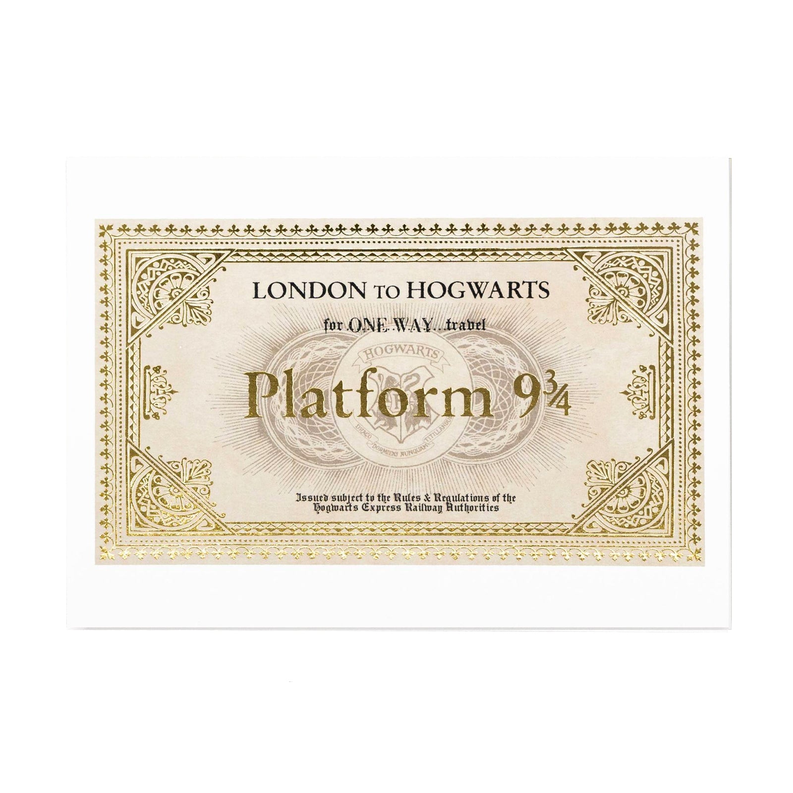 Hogwarts Express Ticket  Foiled Notecard