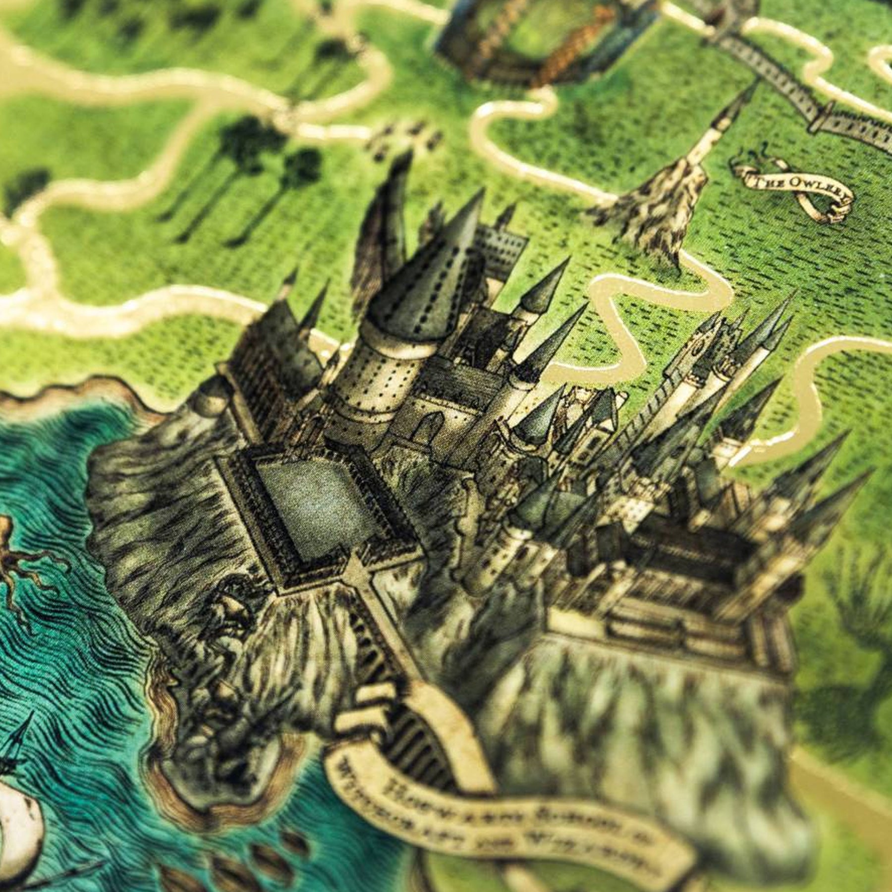 Hogwarts Map Foiled Notecard