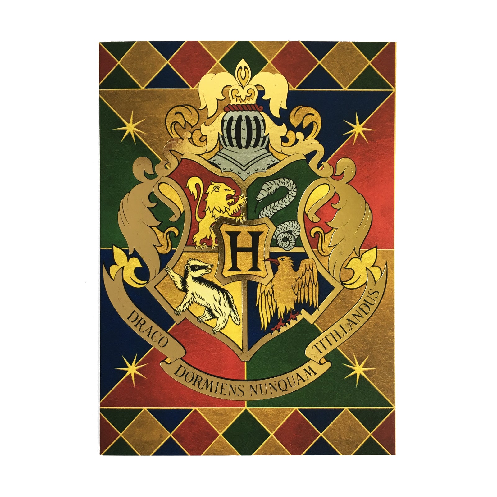 Hogwarts Crest Foiled Notecard