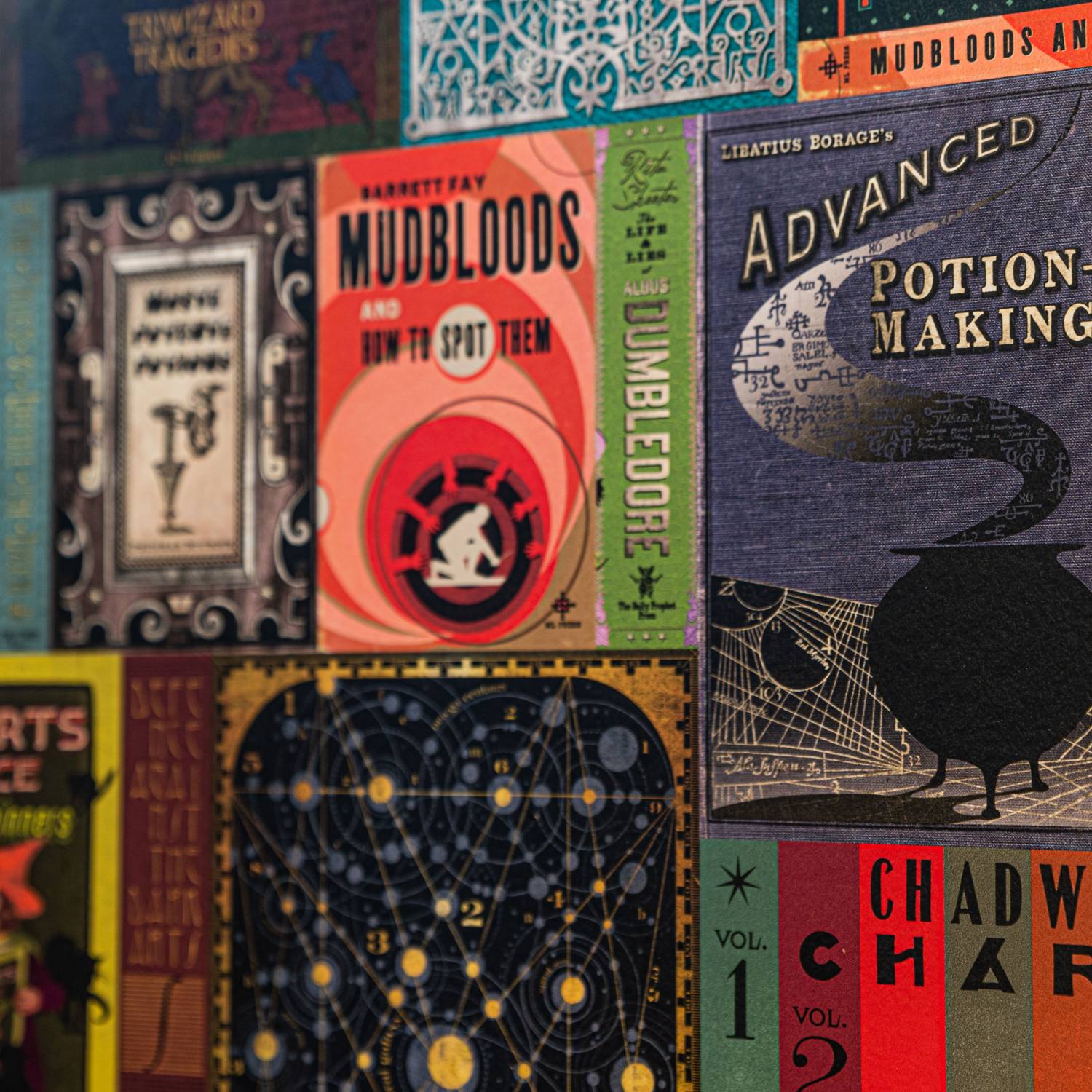 Hogwarts Library Book Covers Wallpaper