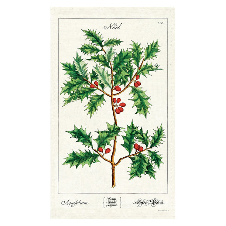 Holly (Noël) Tea Towel