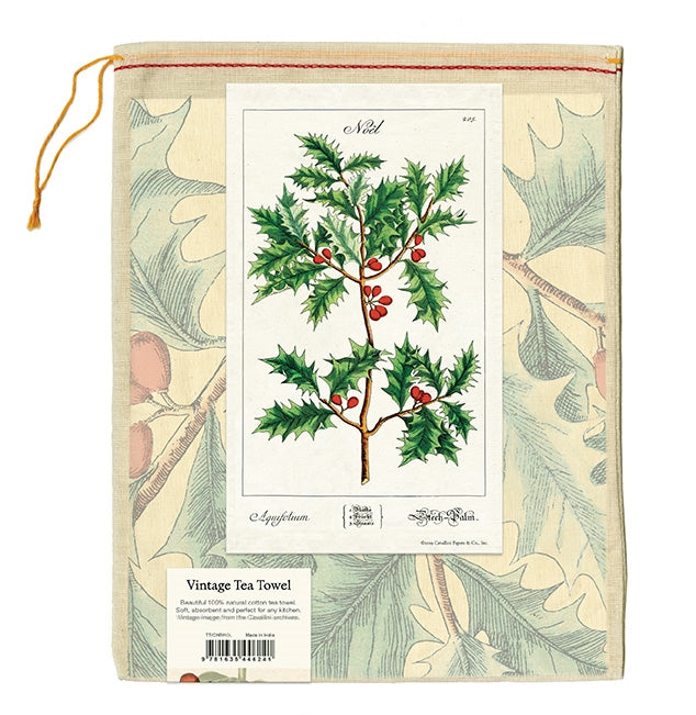 Holly (Noël) Tea Towel