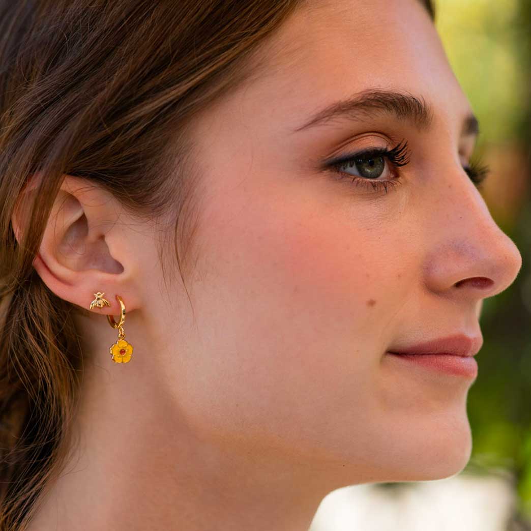 Honey Bee Studs - Gold
