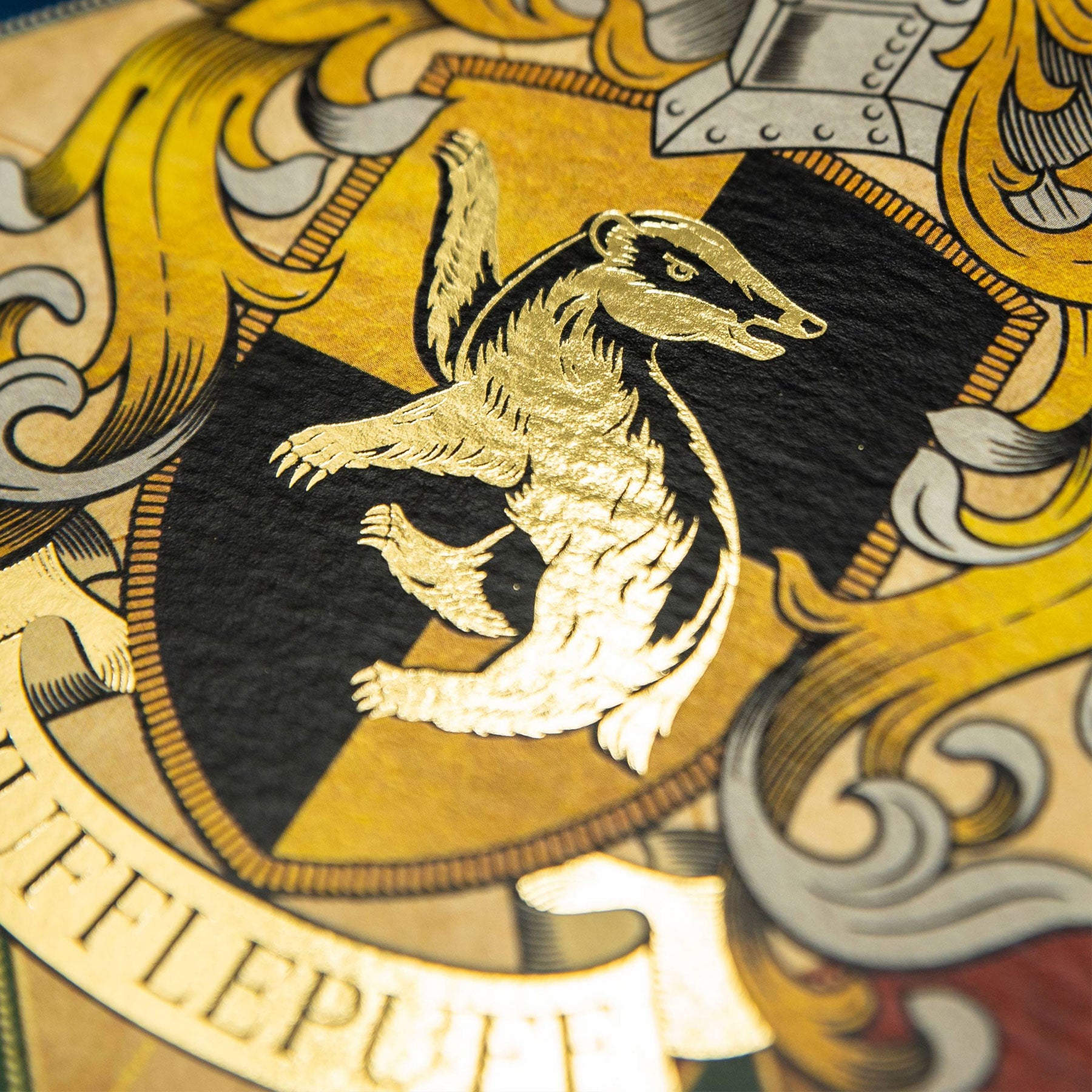 Hufflepuff Crest Foiled Notecard