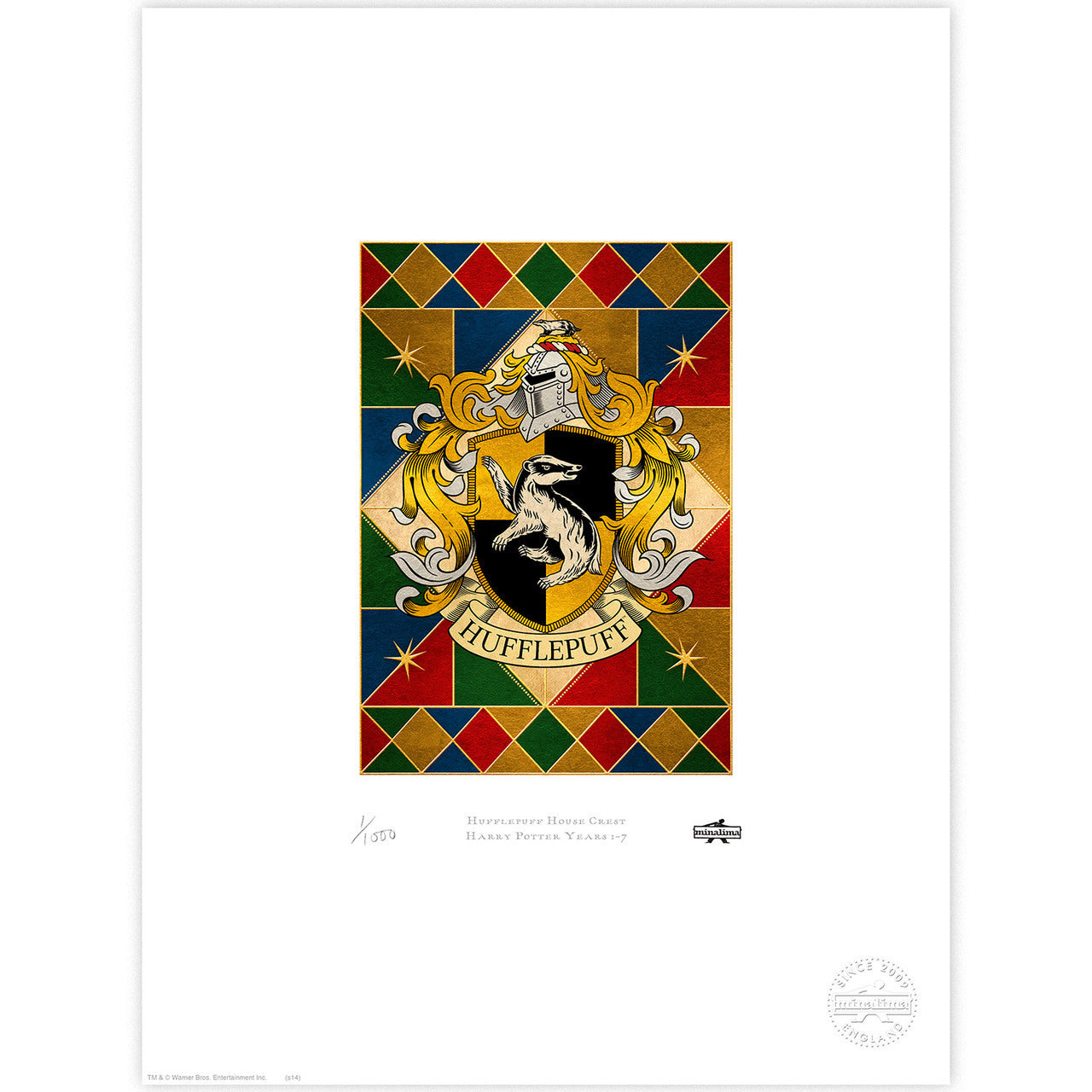 Hufflepuff House Crest Limited Edition Art Print