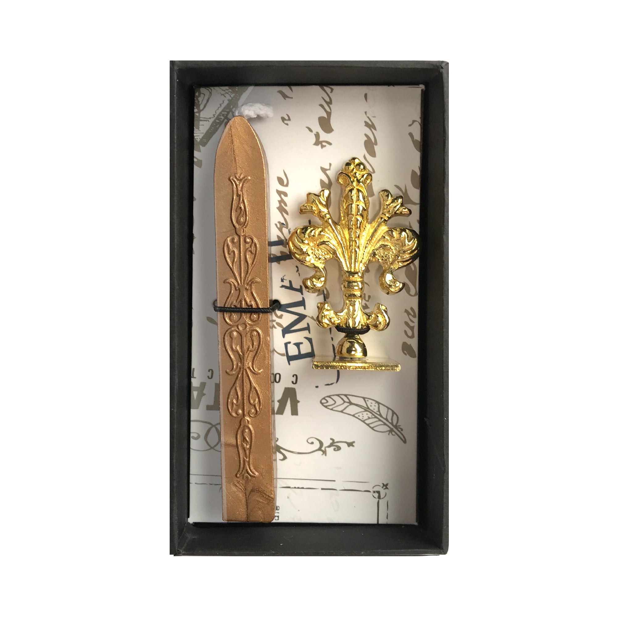 Square Filigree Initial Wax Seal Kit - O