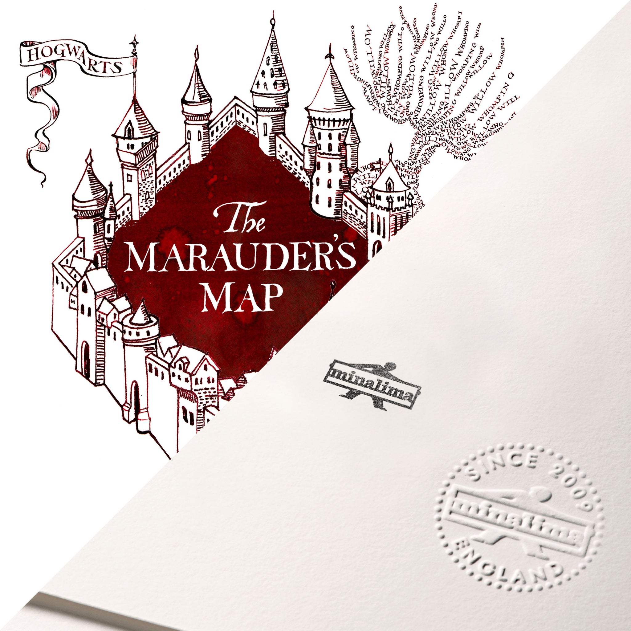 Marauder's Map Detail - Hogwarts Castle  Limited Edition Art Print