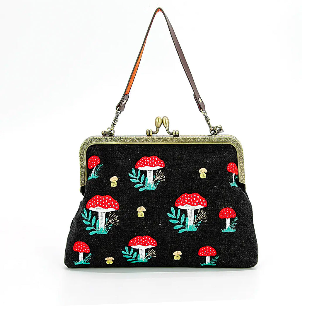 Woodland Mushroom Kiss Clasp Purse