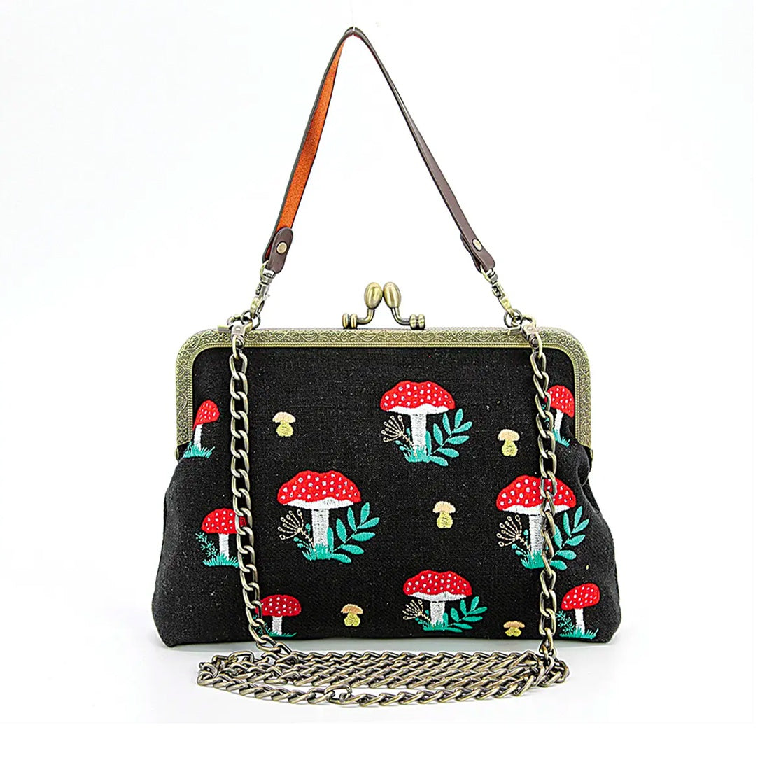 Woodland Mushroom Kiss Clasp Purse