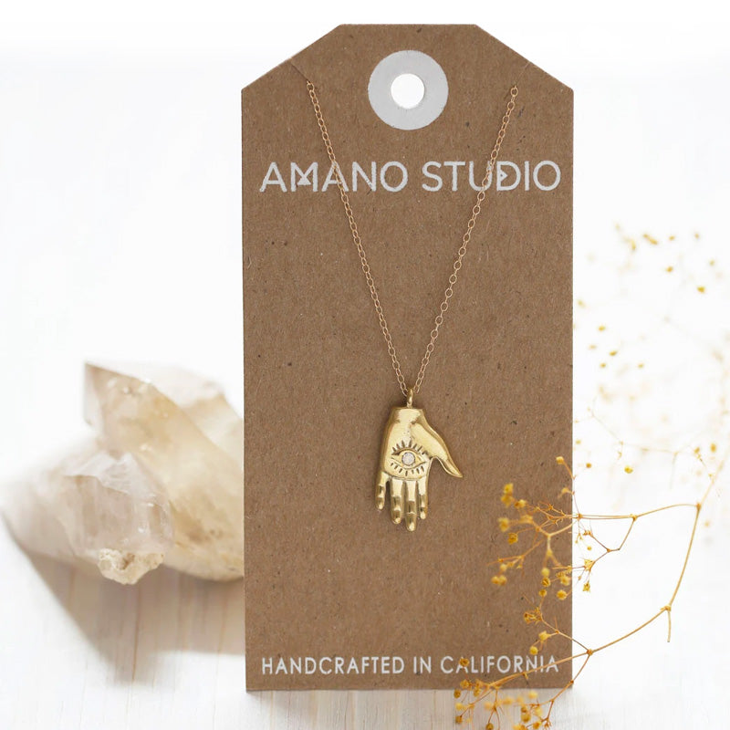 Tiny Mystic Hand Necklace