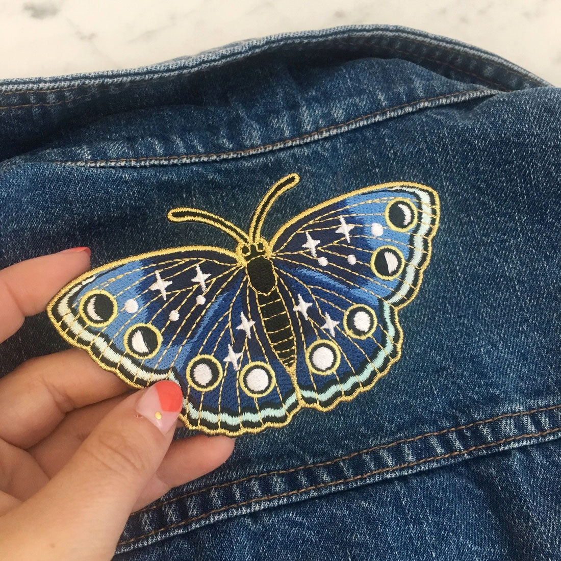 Night Butterfly Iron-On Patch