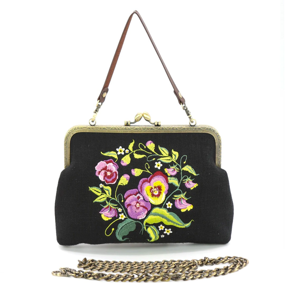 Pansy Kiss Clasp Purse