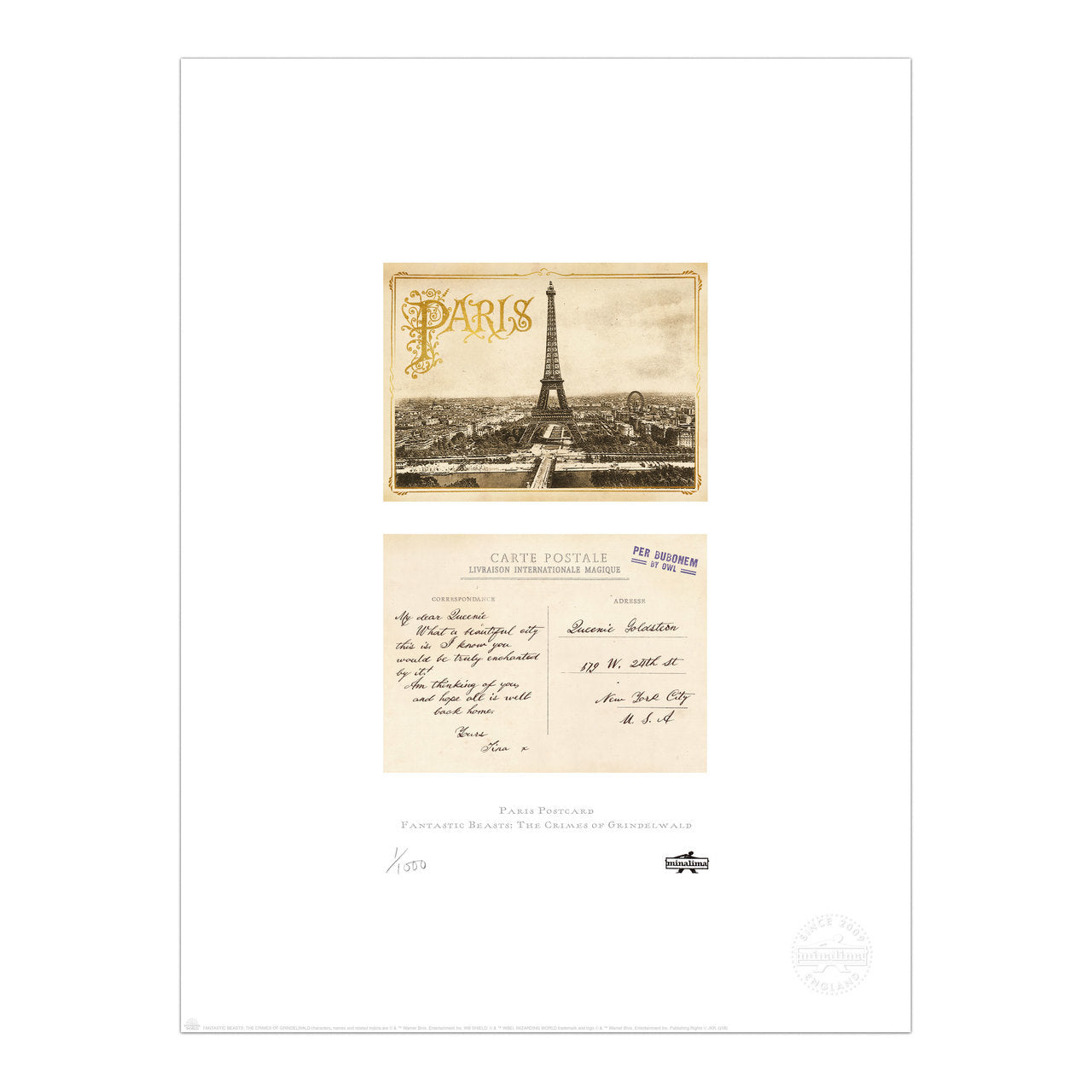 Paris Postcard Limited Edition Art Print