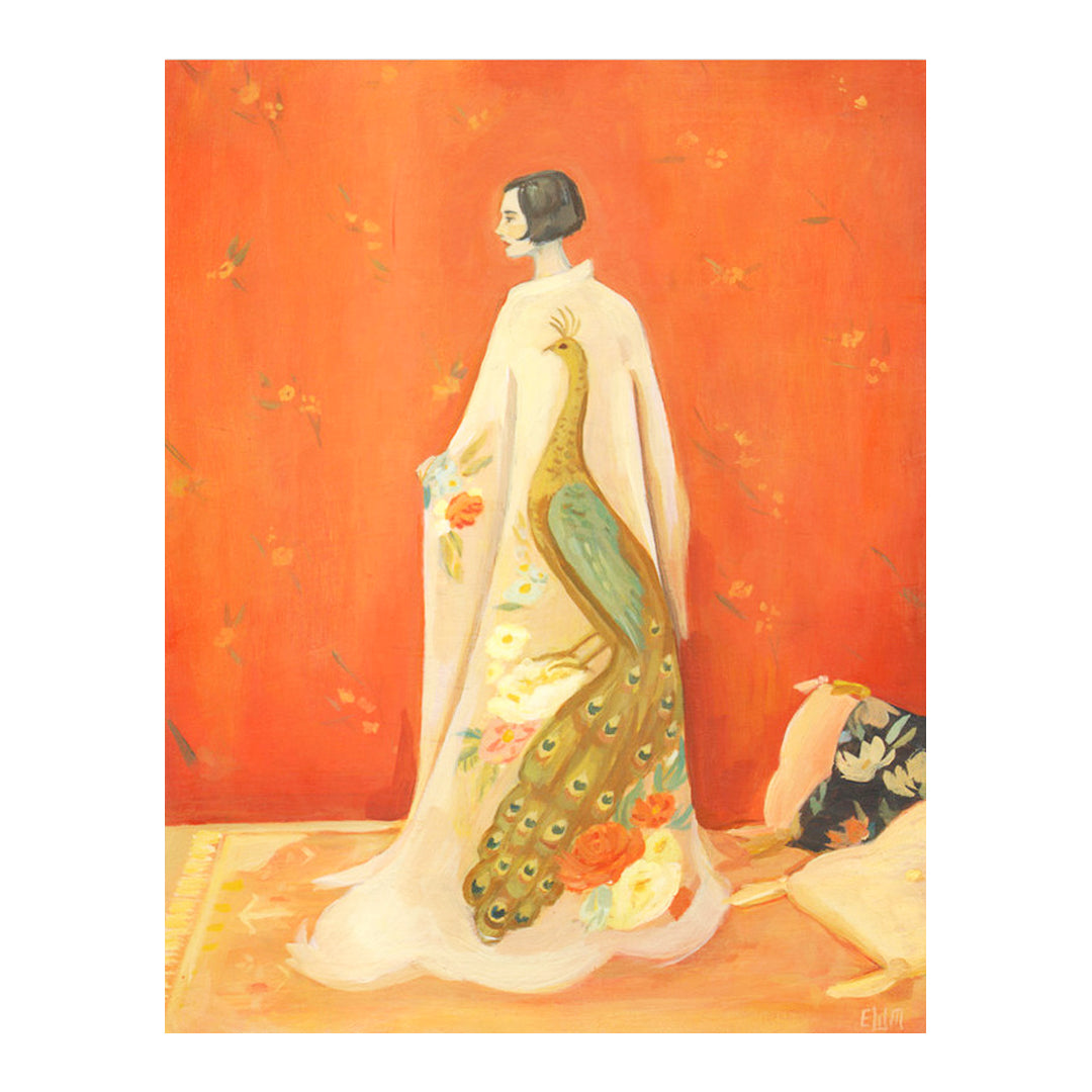 Emily Martin - Peacock Kimono Print