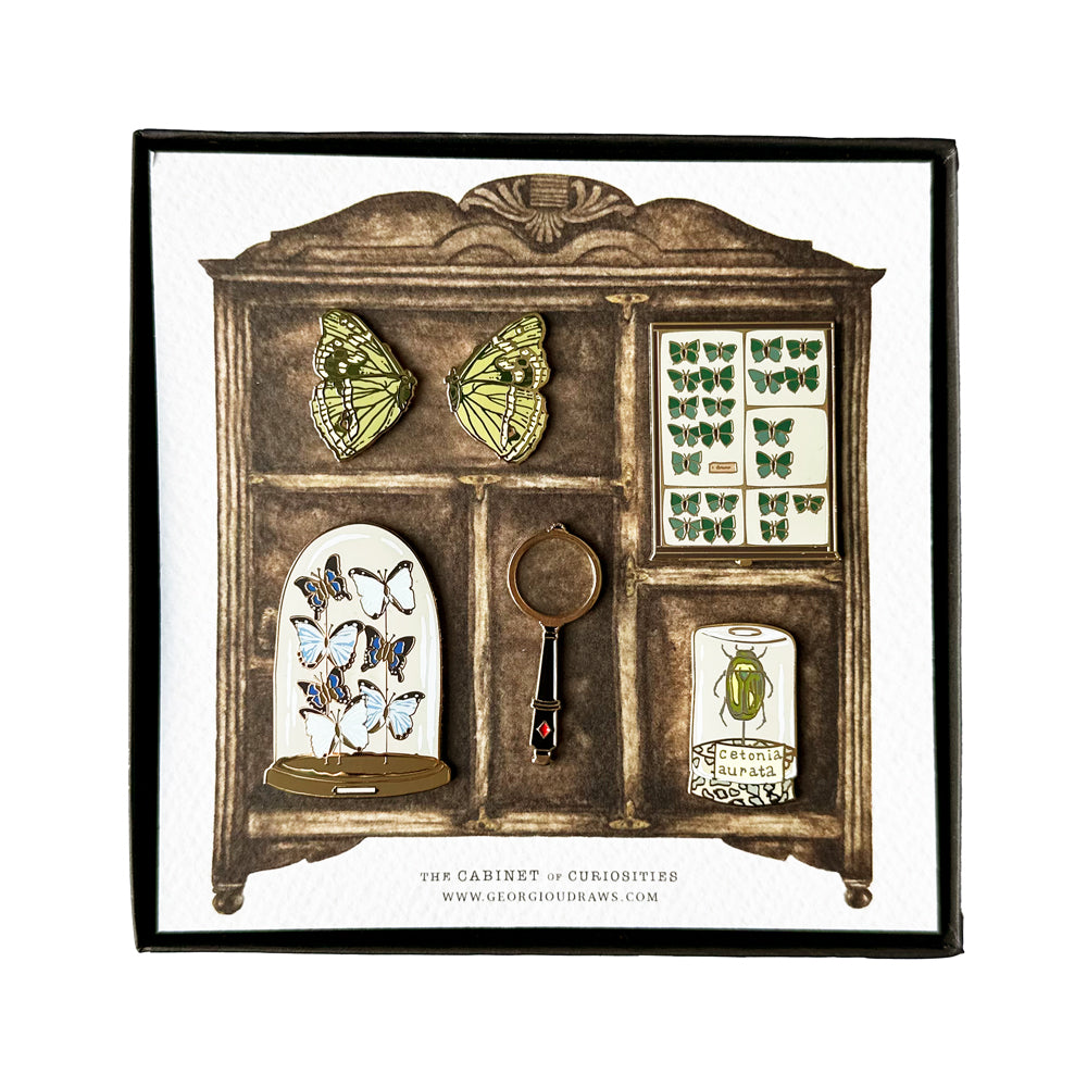 Cabinet of Curiosities Entomology Luxury Enamel Pin Box Set