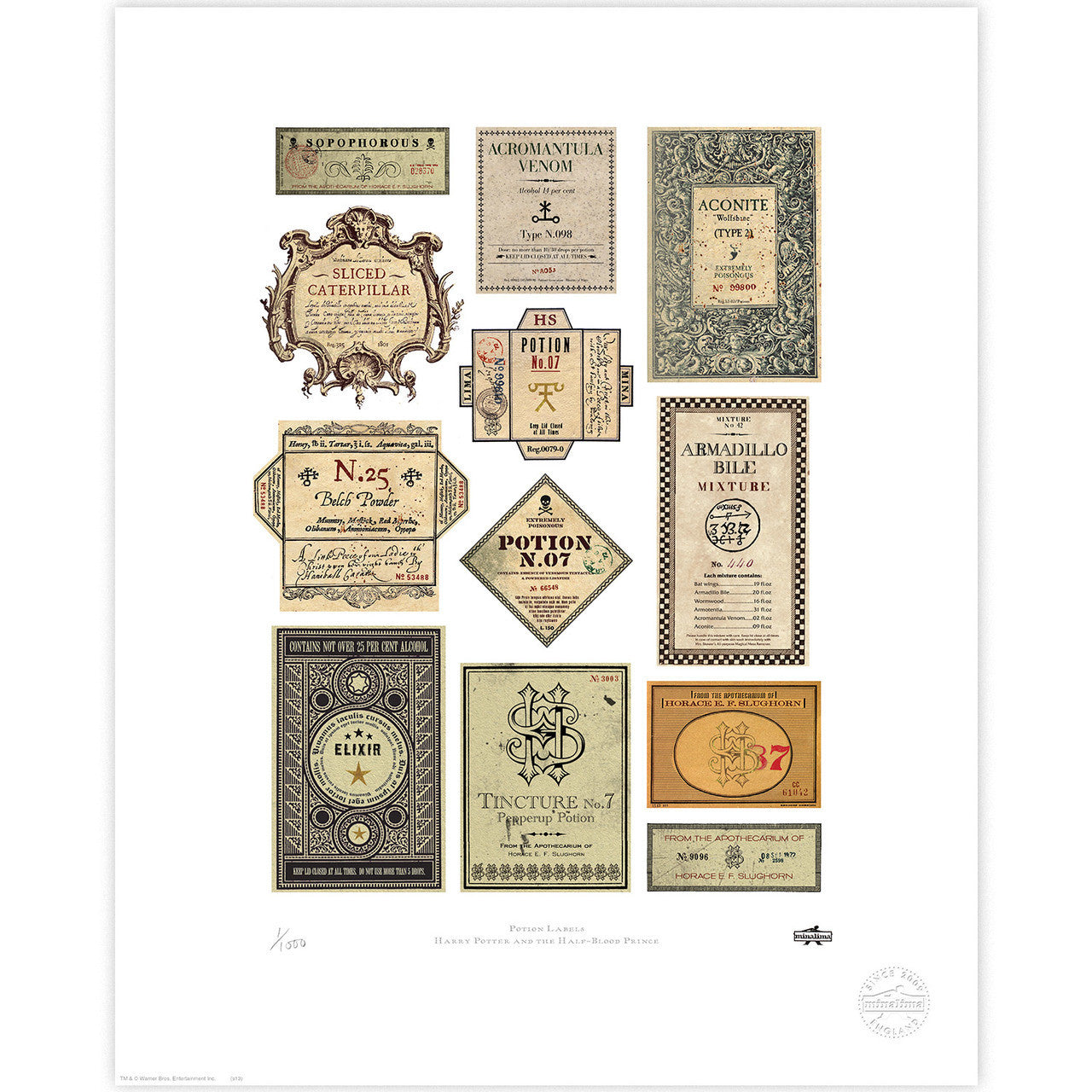Potion Labels Limited Edition Art Print