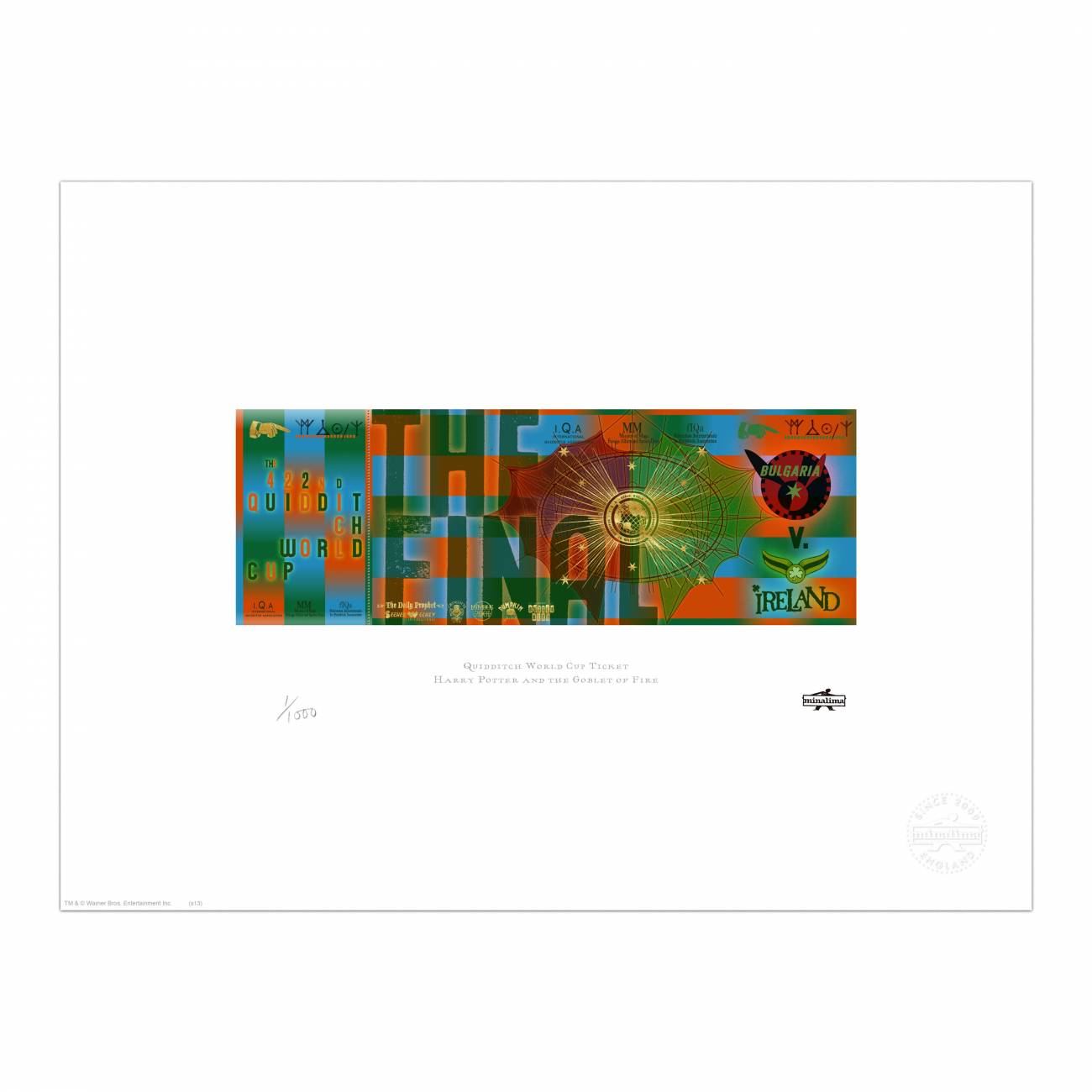 Quidditch World Cup Ticket Limited Edition Art Print