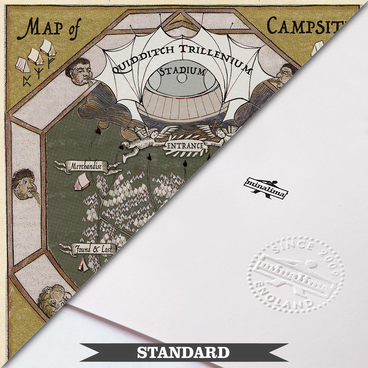 Quidditch World Cup Campsite Map Limited Edition Art Print