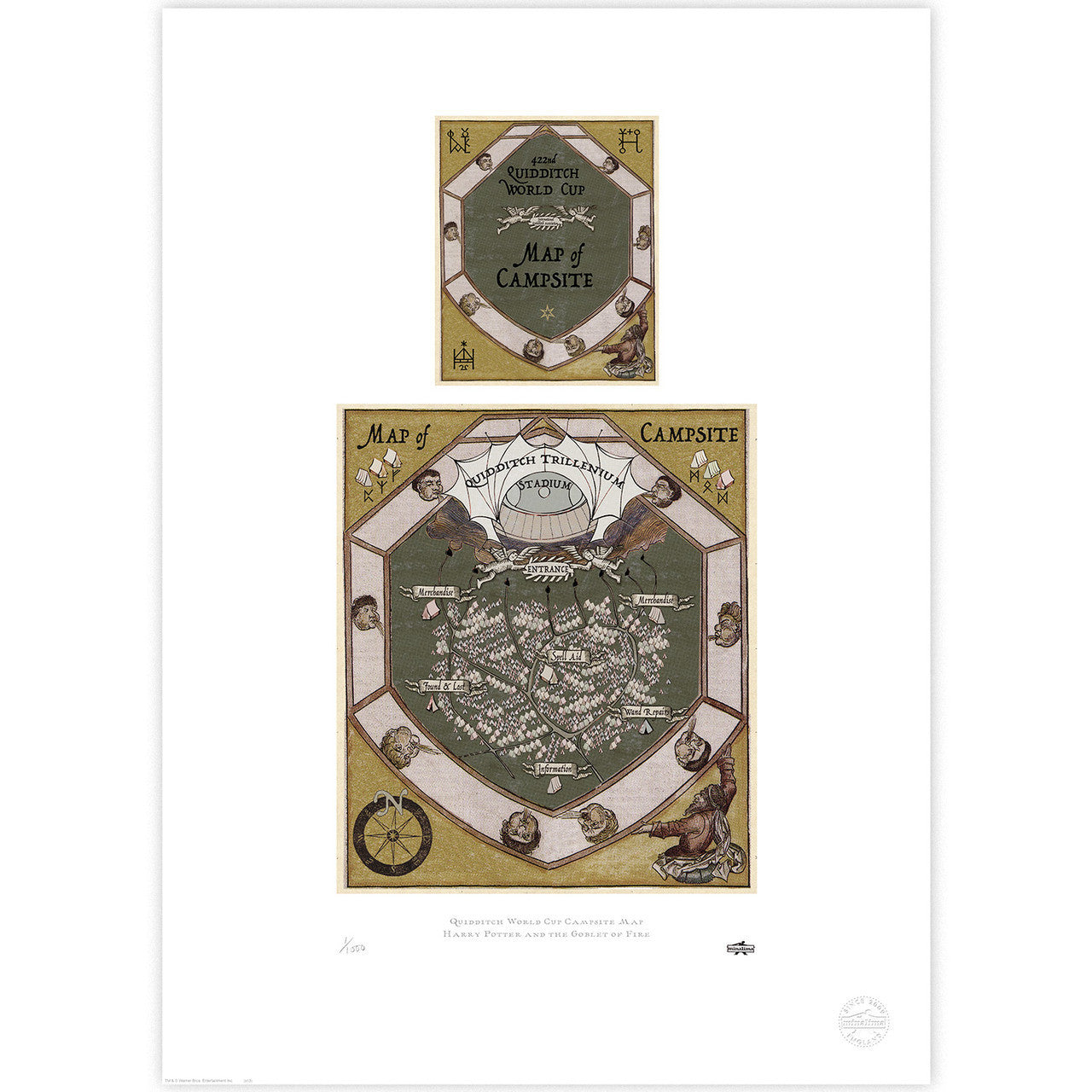 Quidditch World Cup Campsite Map Limited Edition Art Print