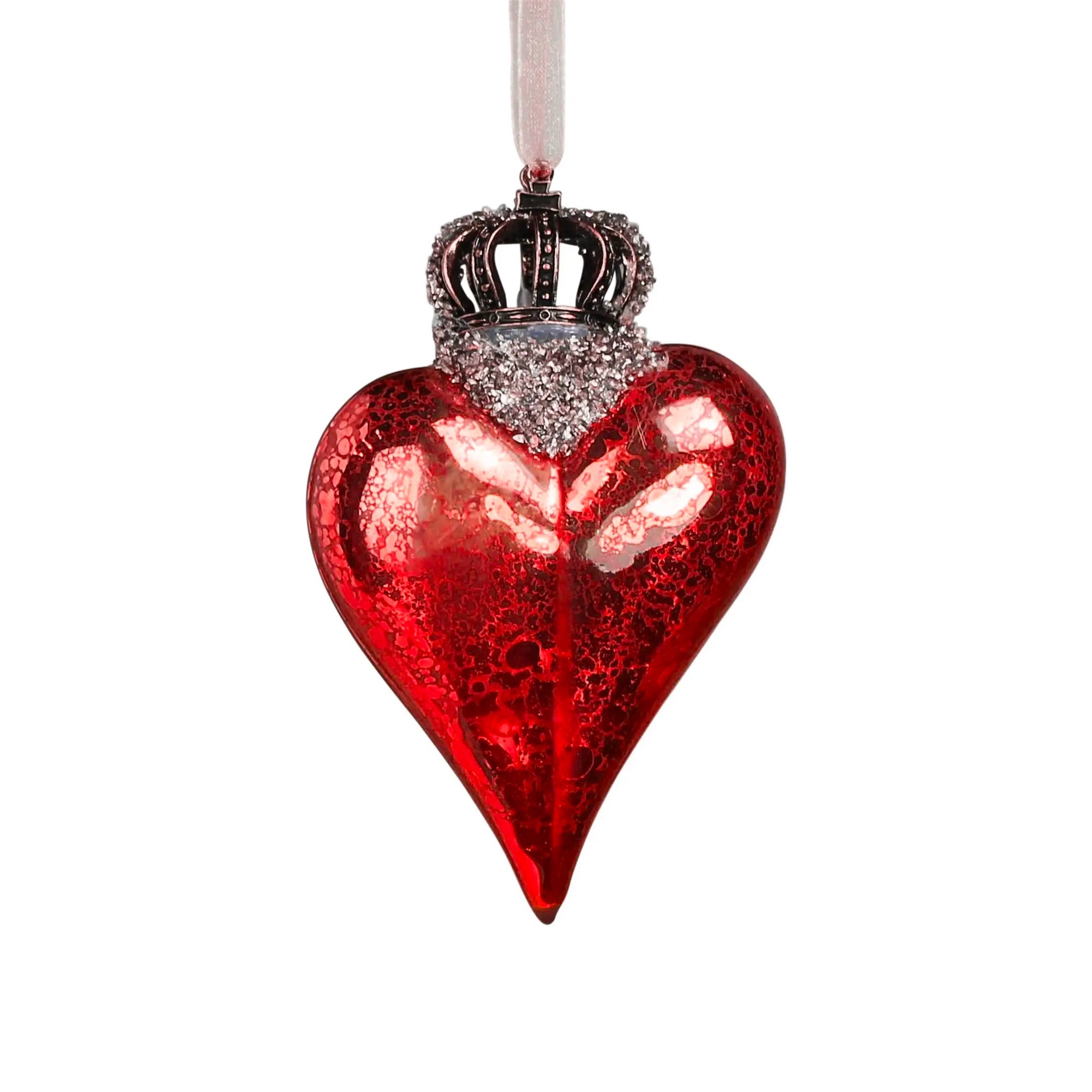 Red Crowned Heart Ornament