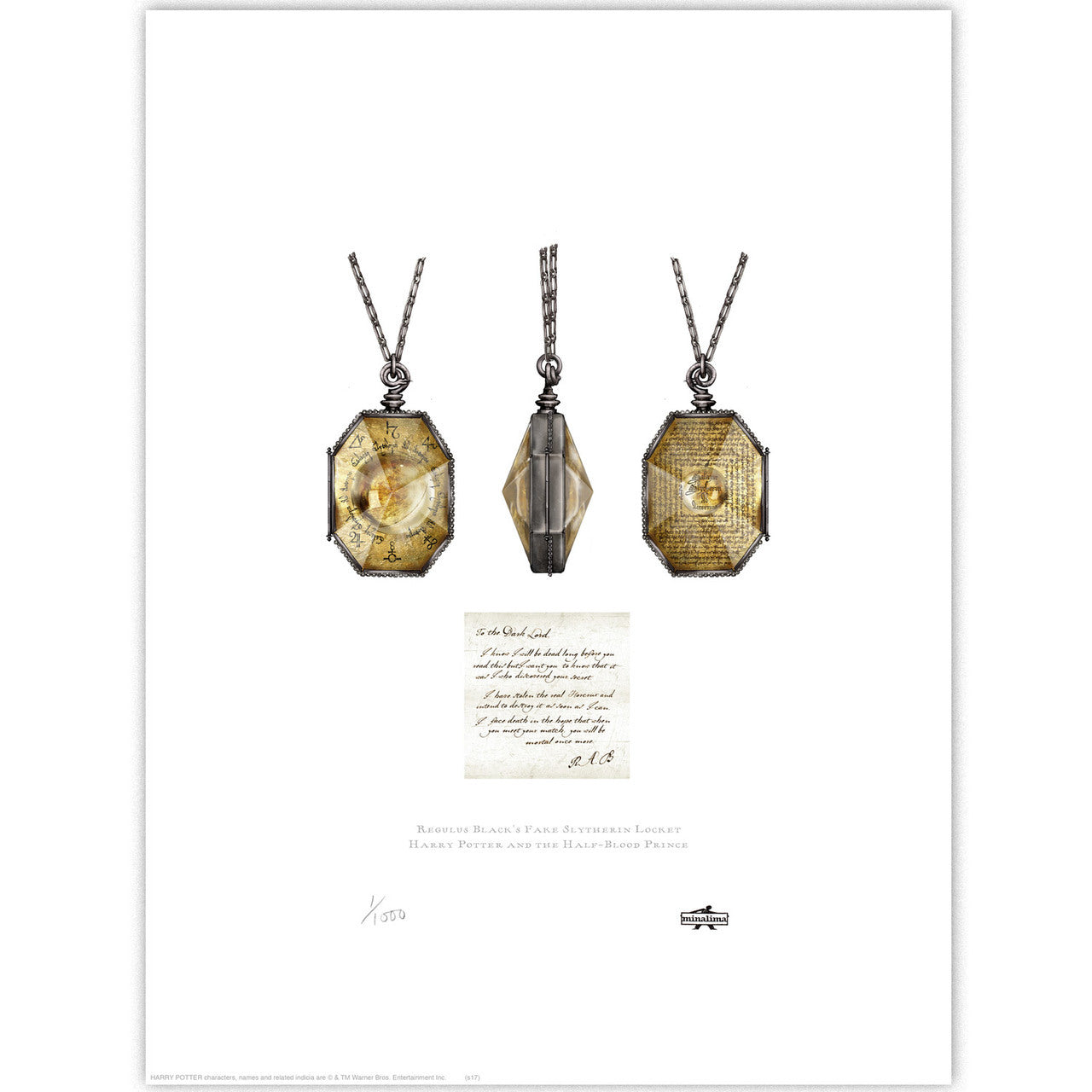 Regulus Black's Fake Slytherin Locket Limited Edition Art Print