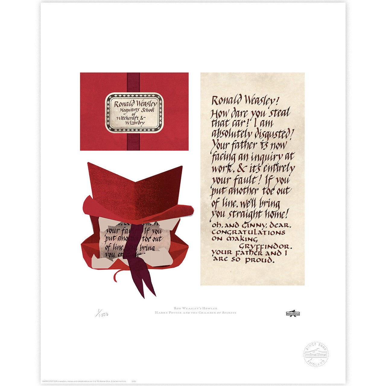 Ron Weasley's Howler Limited Edition Art Print