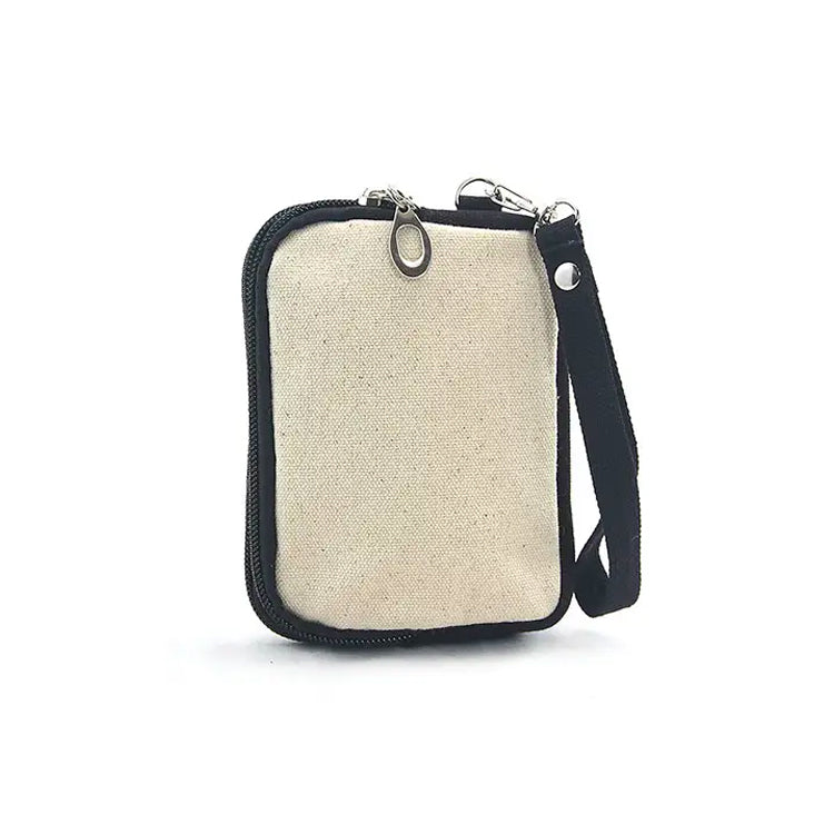 Skull in a Jar Canvas Wristlet Wallet
