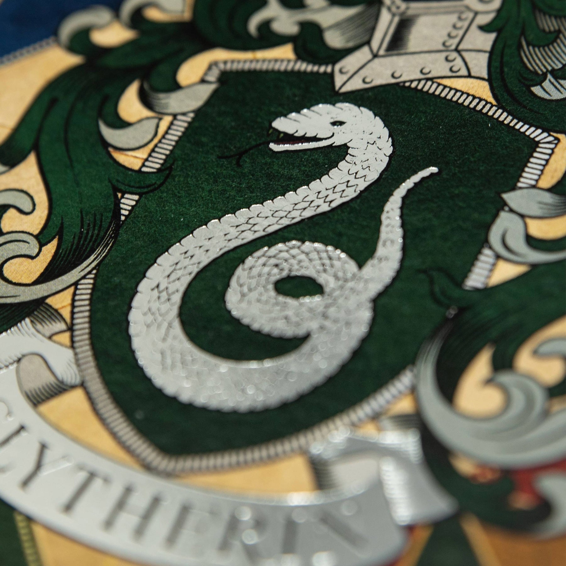 Slytherin Crest Foiled Notecard