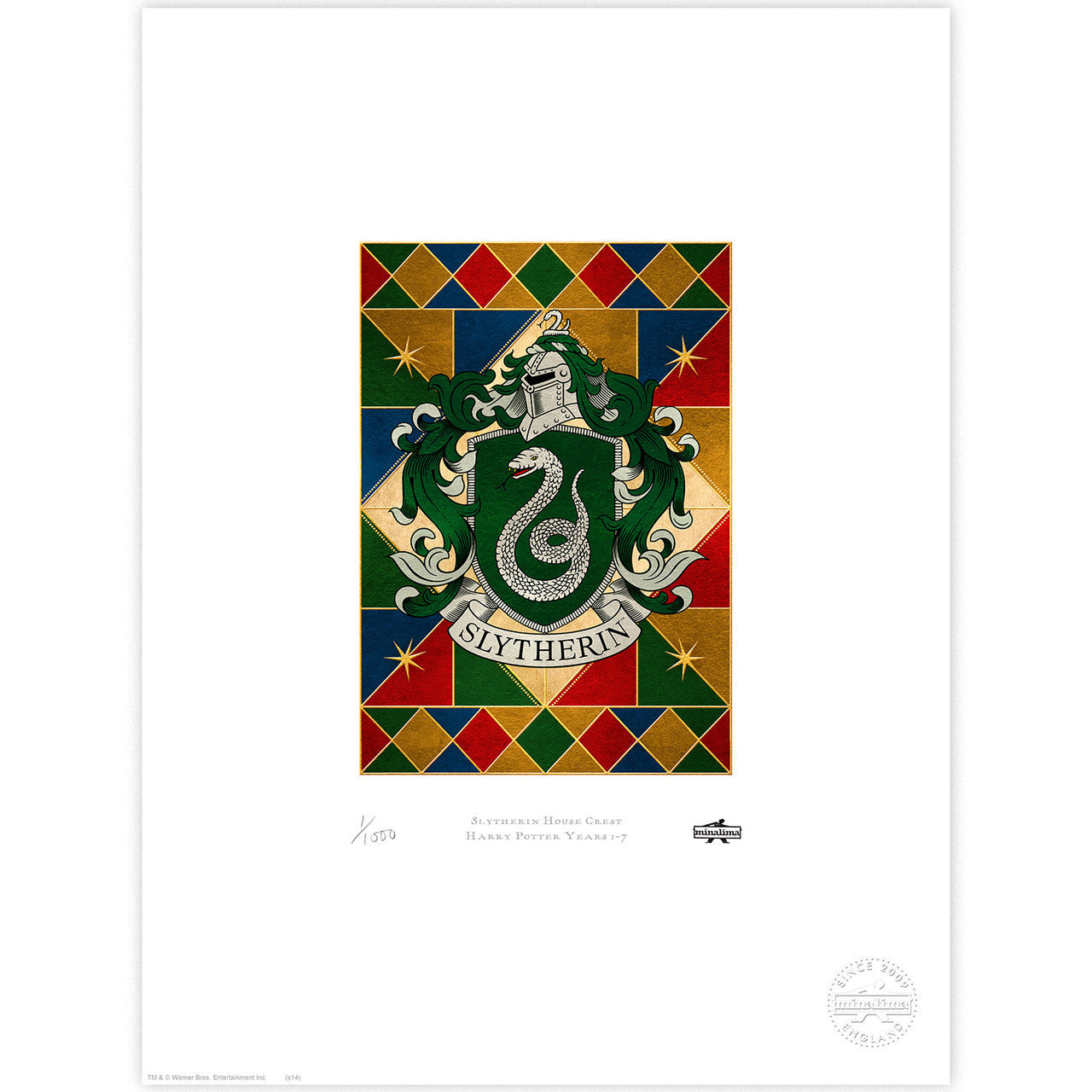 Slytherin House Crest Limited Edition Art Print