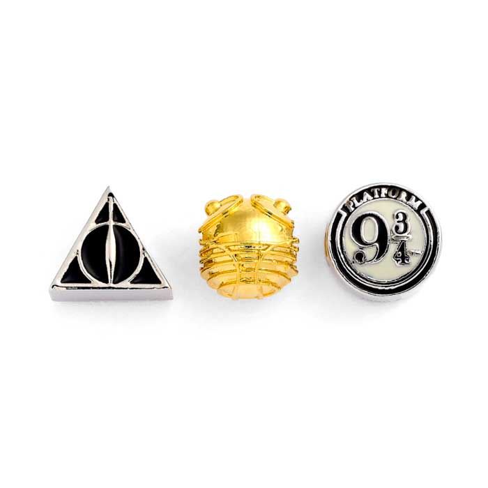 Charm Set - Deathly Hallows, Golden Snitch, Platform 9 3/4 Spacer Bead Set