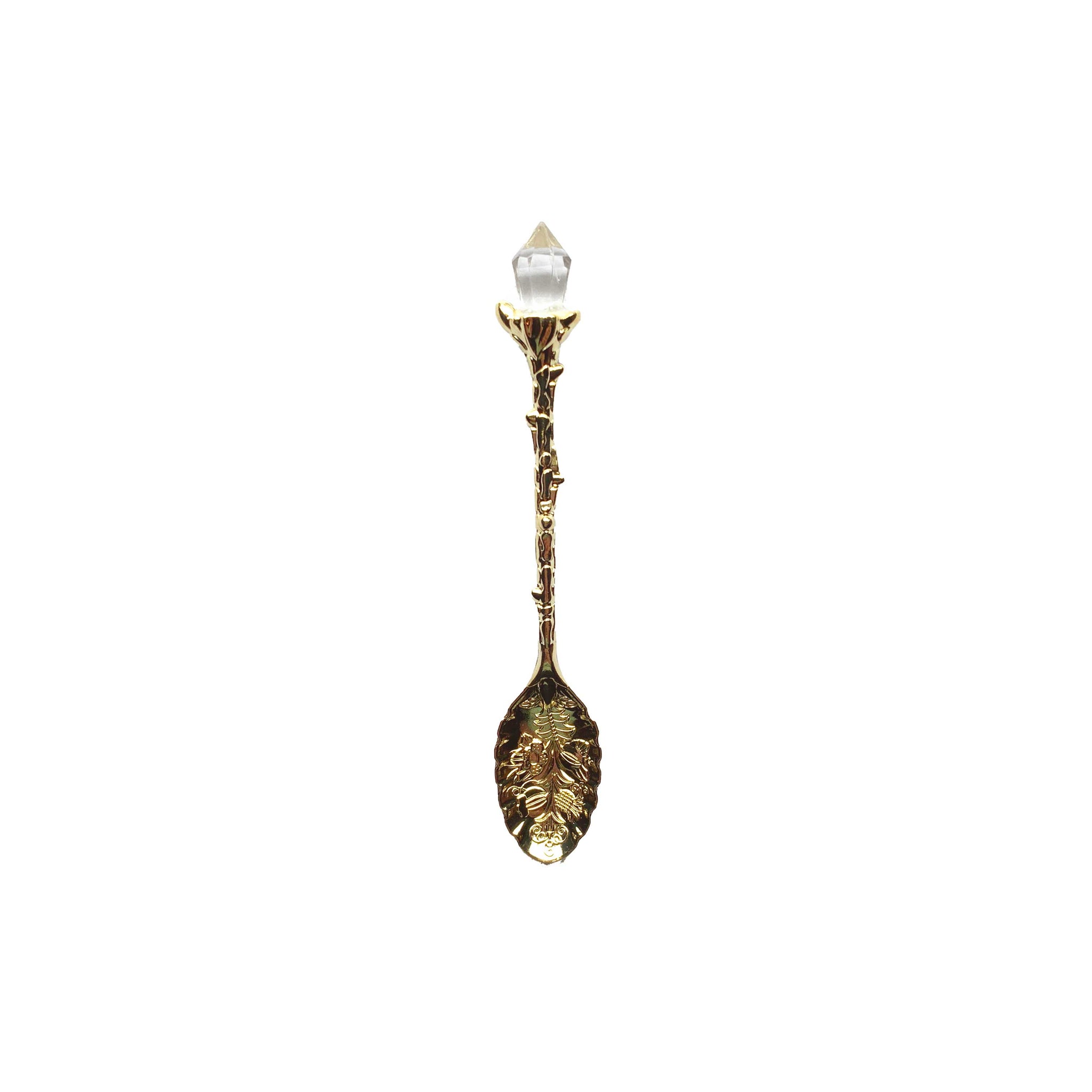Gold Faux Crystal Spoon