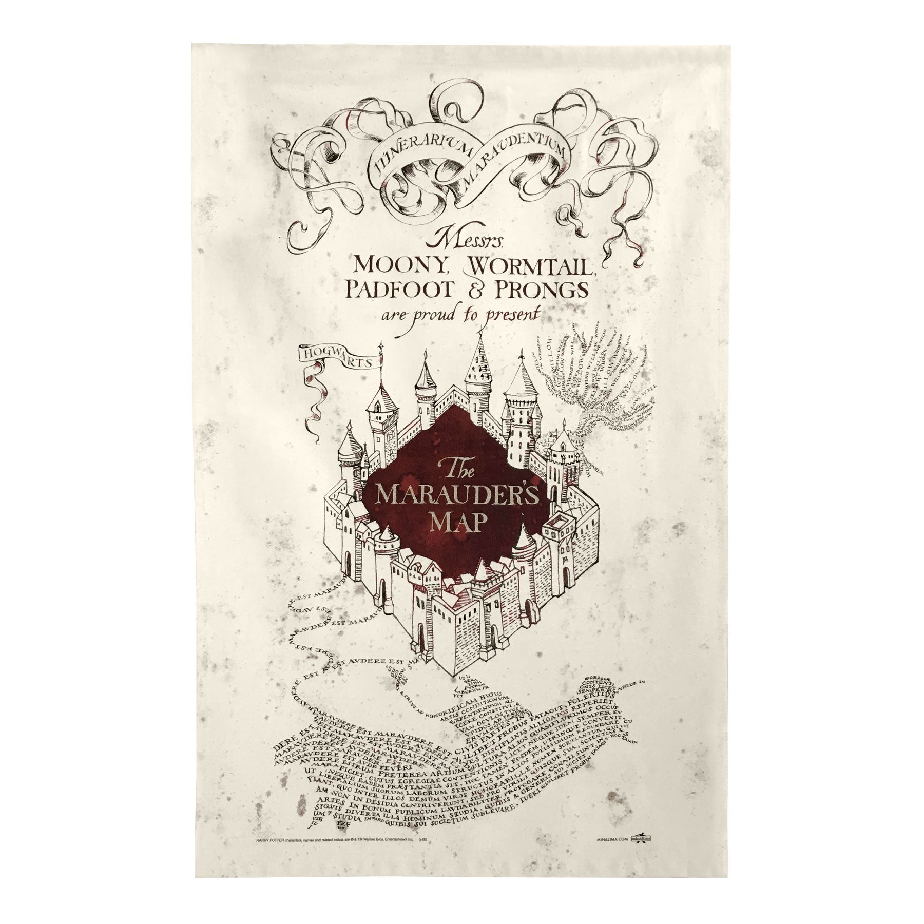 The Marauder's Map Tea Towel